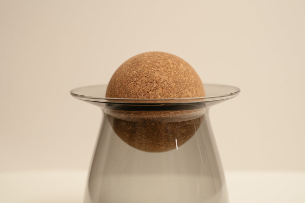 bola | glass storage jar with cork lid